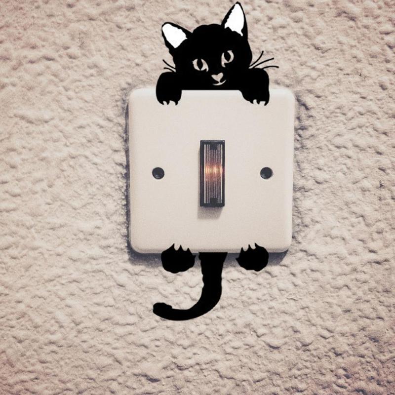 Cat Light Switch Stickers